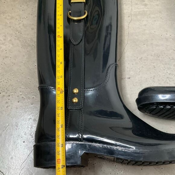 Coach Tasha Signature Gold Buckle Rain Boots - Picture 8 of 8